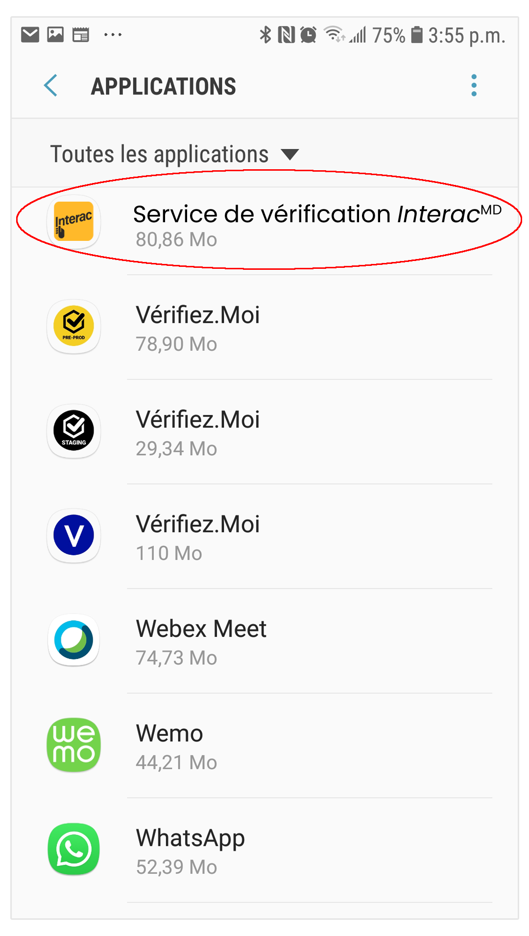 Interac verification service app URL adjustment Step 5